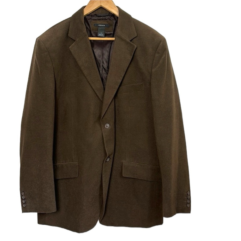 CLAIBORNE brown fall blazer or men size 44R 2 button blazer brown sports coat
